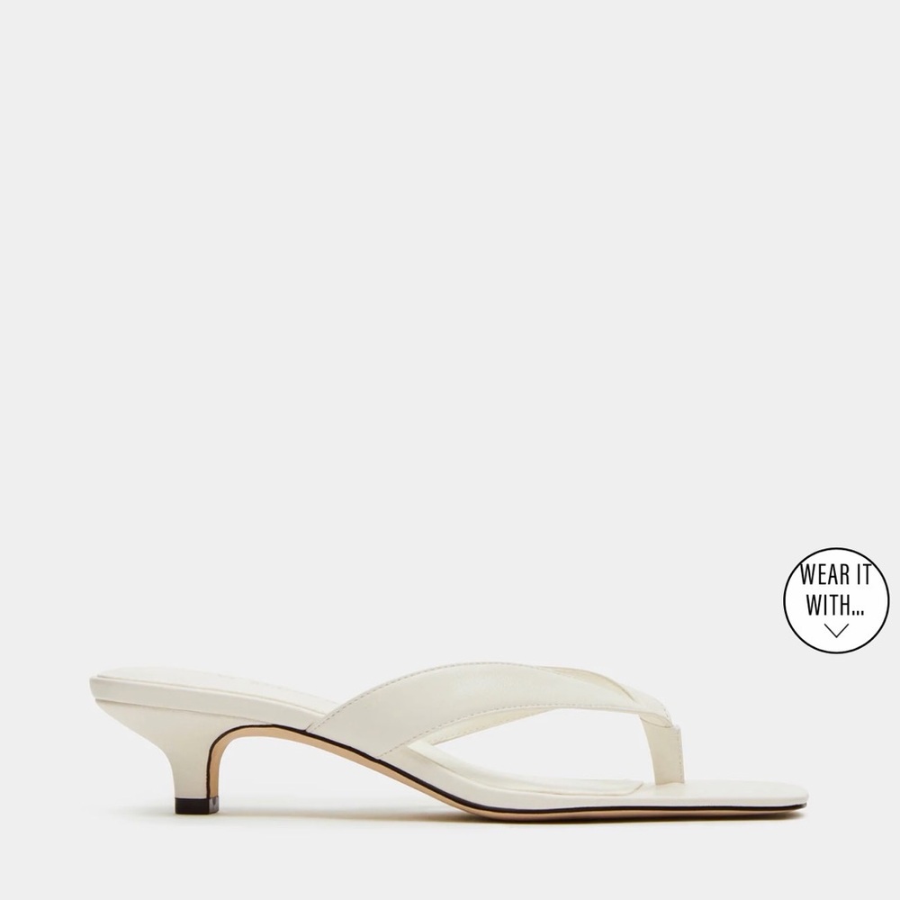 Steve Madden Cream Heeled Sandals